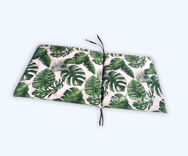 Asiento de loneta con respaldo tres estampados