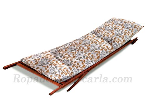 Tumbona piscina hojas