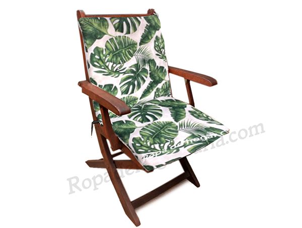 Asiento de loneta con respaldo tres estampados