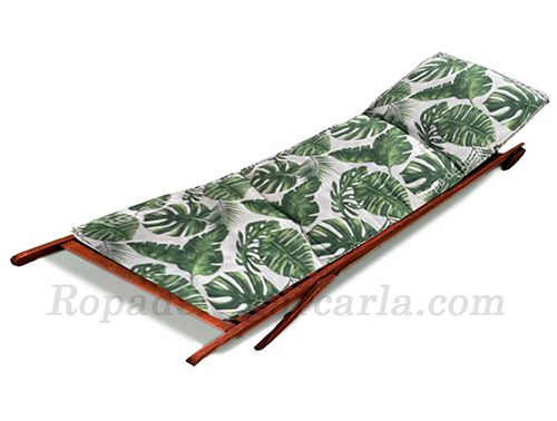 Tumbona piscina hojas verdes