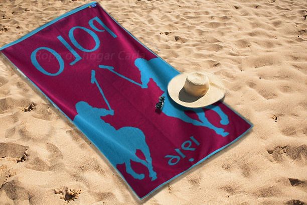 Toalla de playa con diseño - Rosa azul