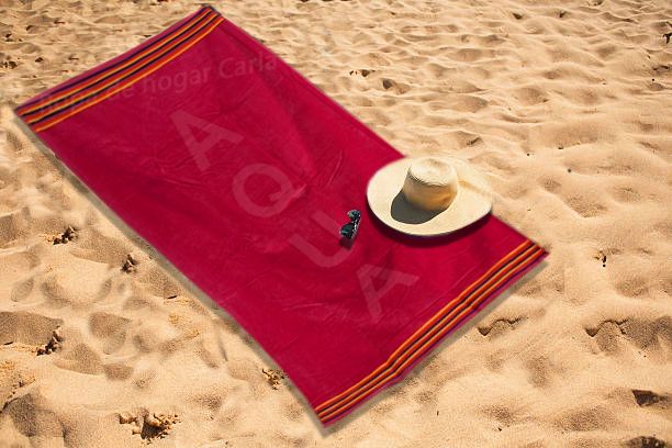Toalla de rizo fucsia aqua