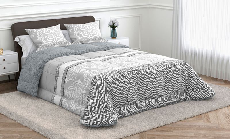 Edredon acolchado con sherpa Ginna