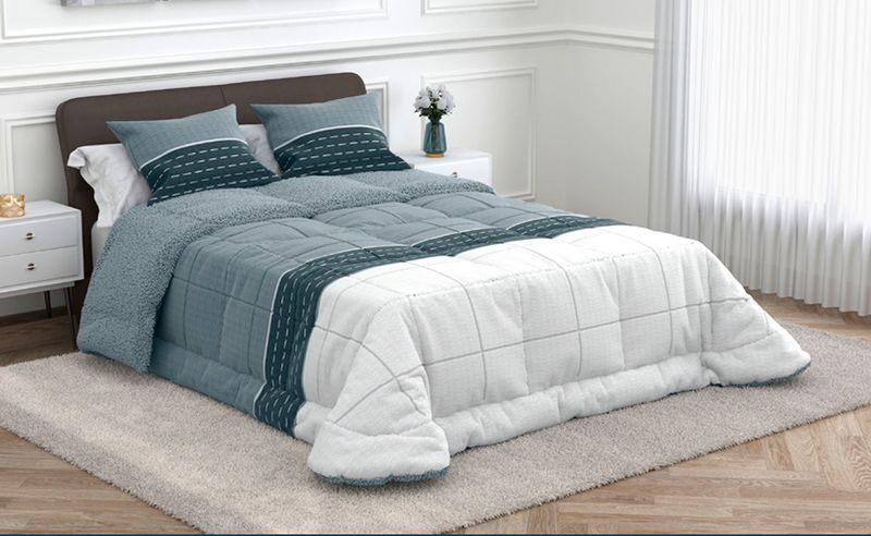 Edredon acolchado con sherpa Alba