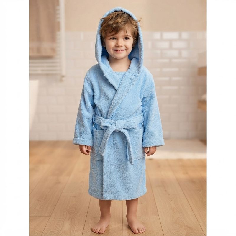 Albornoz infantil Calypso de Trovador con capucha 100% algodón