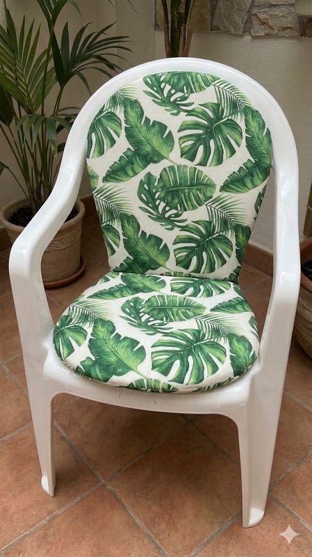 Asientos para silla con respaldo verde