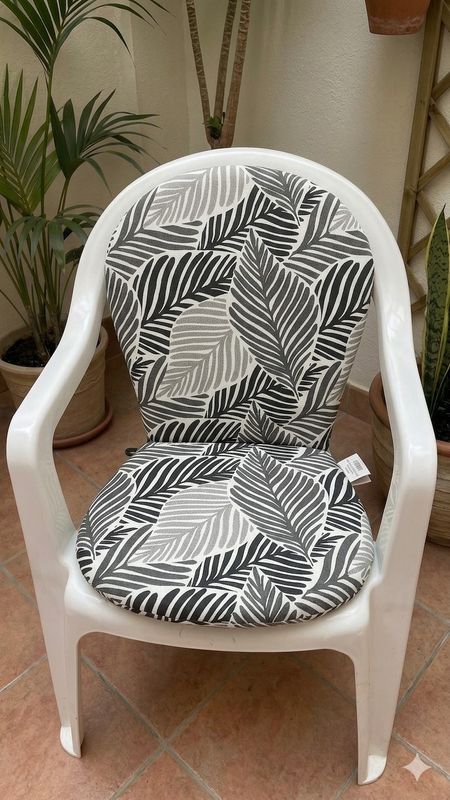 Asientos para silla con respaldo gris