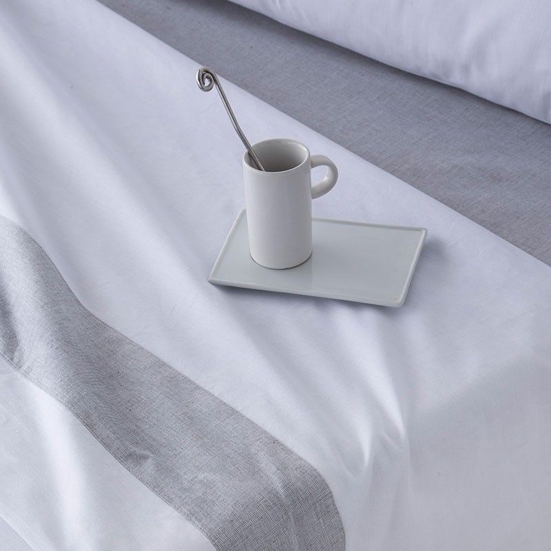 Juego de sábanas Algodón Gris Fundeco