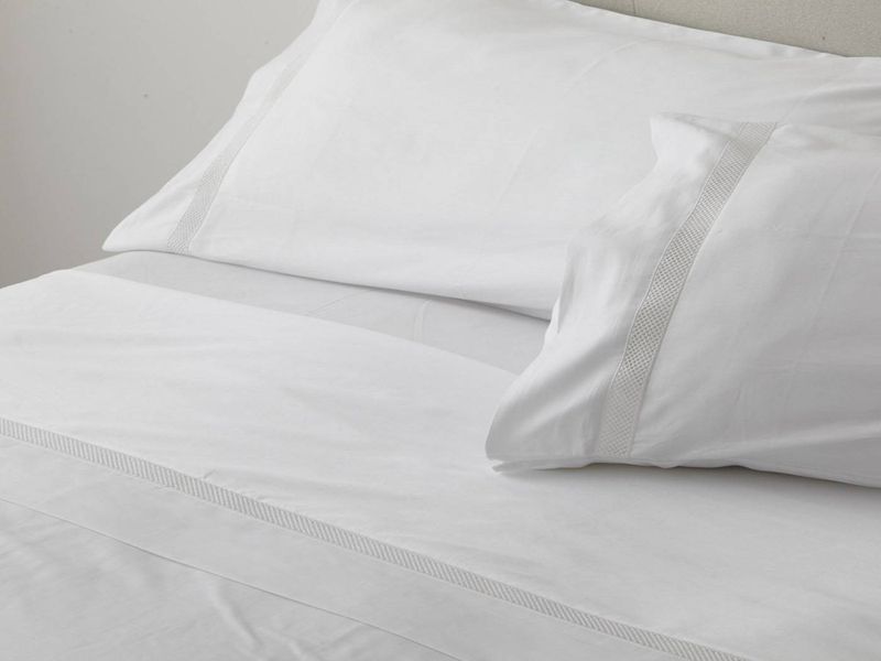 Juego de Sábanas Roomers Percal Algodón Blanco 200 Hilos