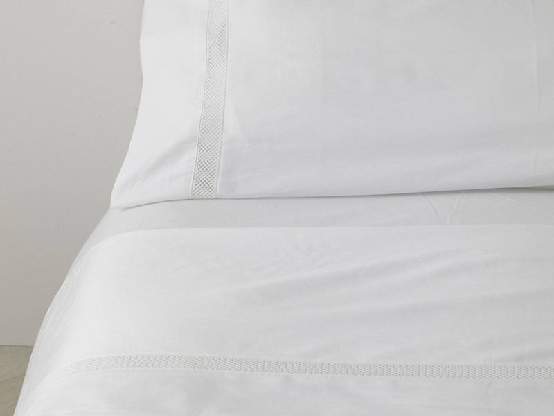 Juego de Sábanas Roomers Percal Algodón Blanco 200 Hilos