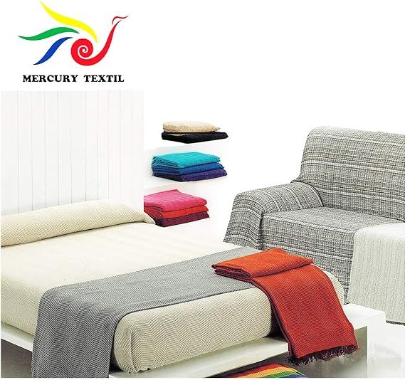 Colcha Foular gris raya