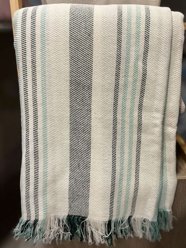 Colcha Foular Rayas Verde