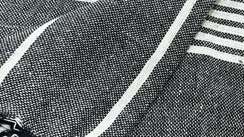 Colcha Foular Fleco Gris