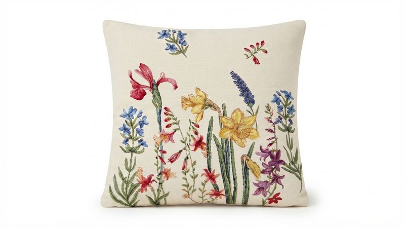 Cojin Relleno Motivo Floral
