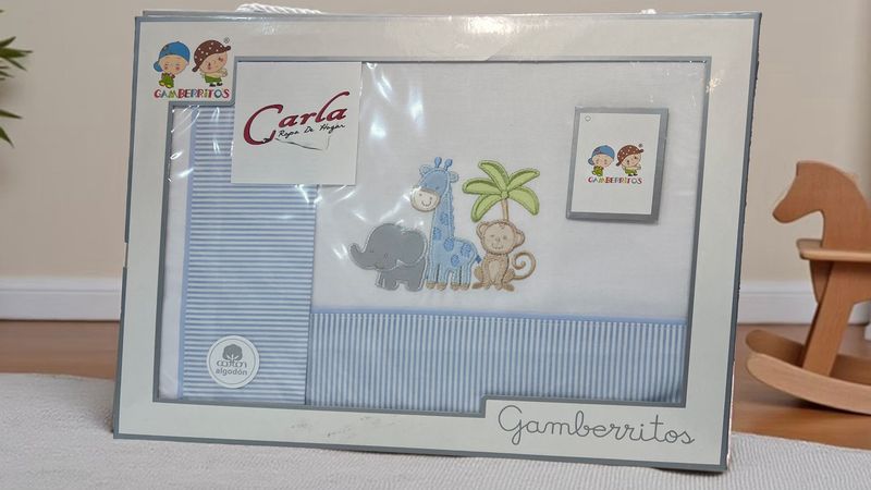 Sábanas MiniCuna Bebé Safari Azul