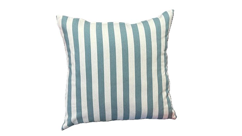 Cojin Rayado Azul-Blanco