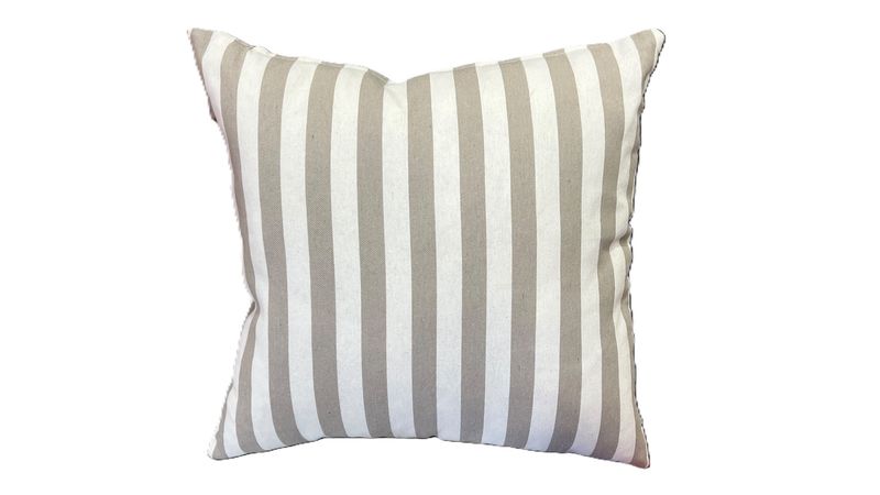 Cojín Rayado Beige-Blanco