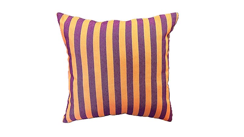 Cojín Rayado Naranja-Fucsia