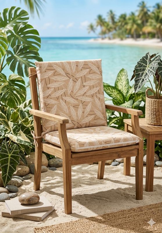 Asiento Loneta con Respaldo Beige