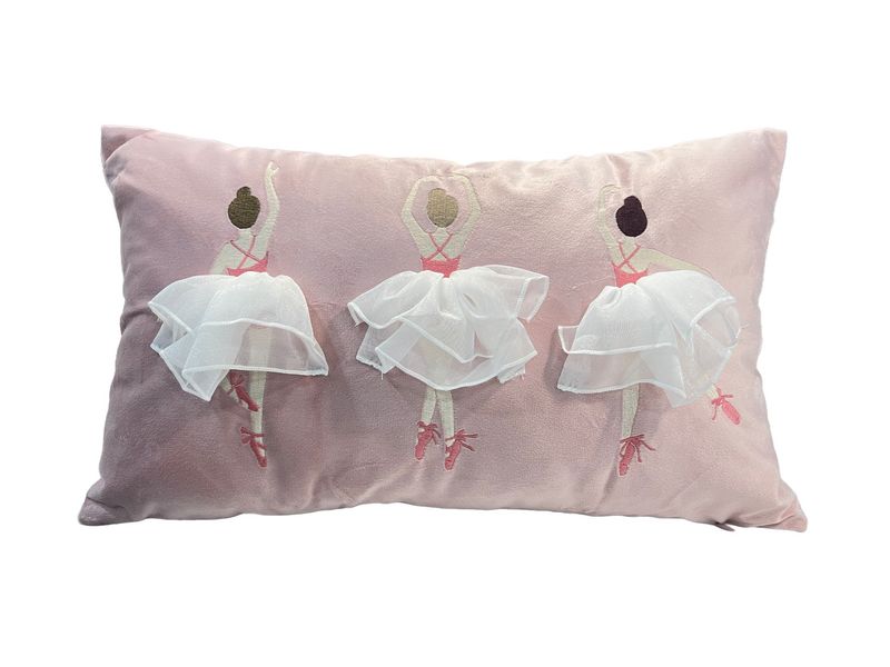 Cojín con Relleno Bailarinas Rosa Sedalina 30x50cm