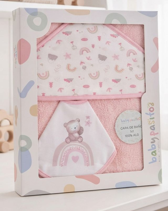 Capa de Baño Bebé Rosa