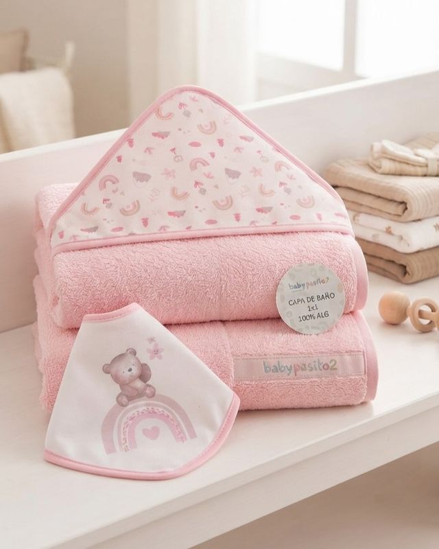 Capa de Baño Bebé Rosa