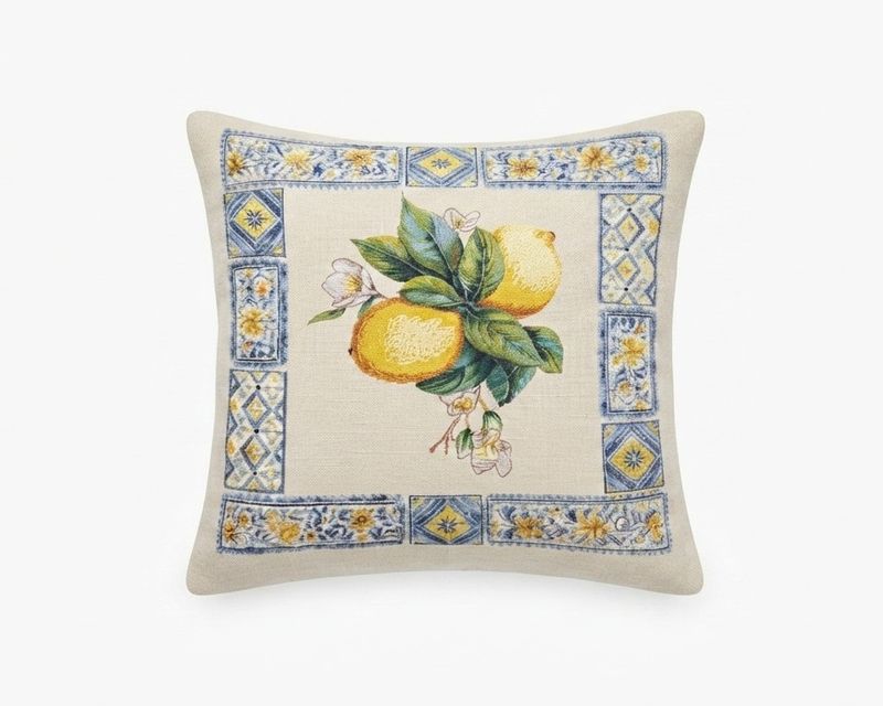 Funda de Cojín Loneta Limonero