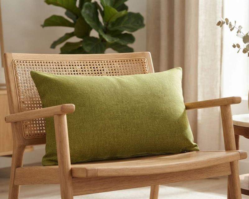 Funda de Cojín Basic Loneta Verde