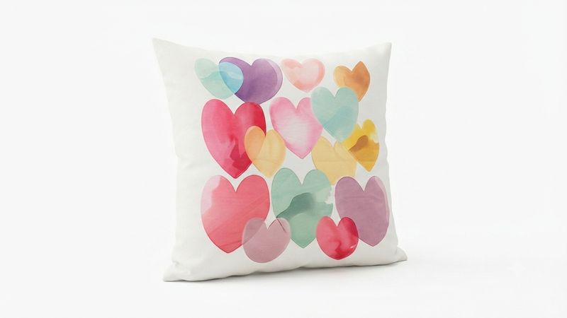 Cojín con Relleno Corazones Varios