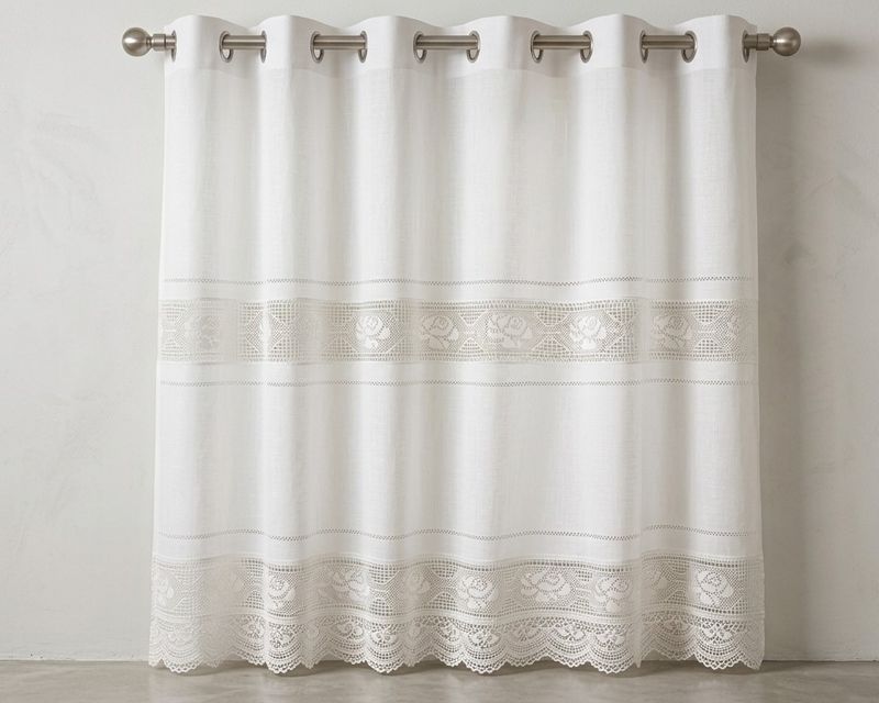 Cortina Visillo Blanco Ventana