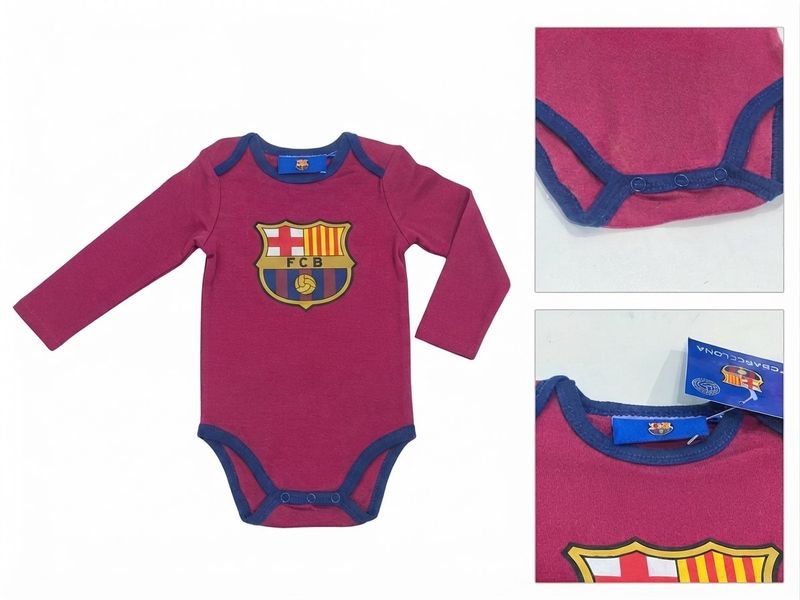 Body para Bebé de Algodón FC Barcelona Manga Larga – Producto Oficial