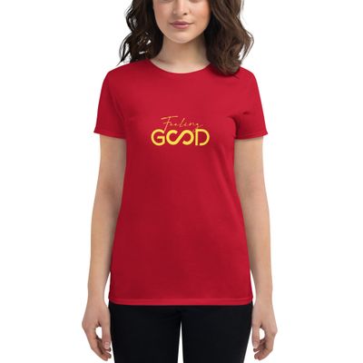 Women&#39;s short sleeve t-shirt - Feeling G∞D