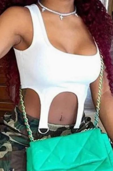 U Neck Knitted Crop Tank Top