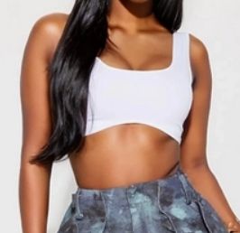 Curved Bust Line Crop Tank