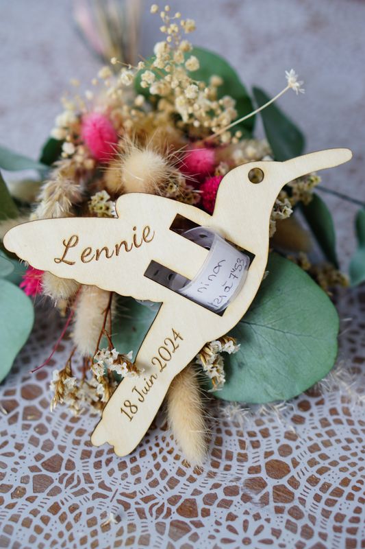 Support bracelet de naissance PMA/ colibri
