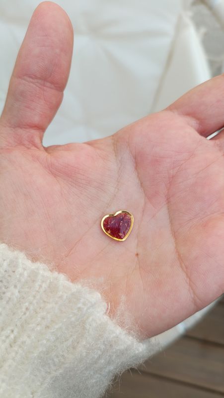 Coeur pétale de roses - Breloque à l'unité pour MÉTIS