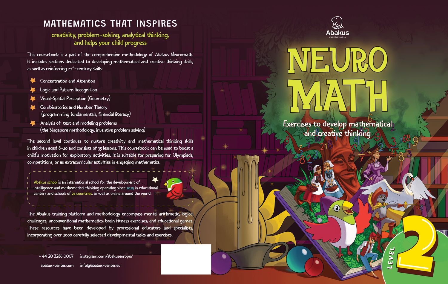 Abakus Neuromath — Level 2 Workbook. (FLDV)