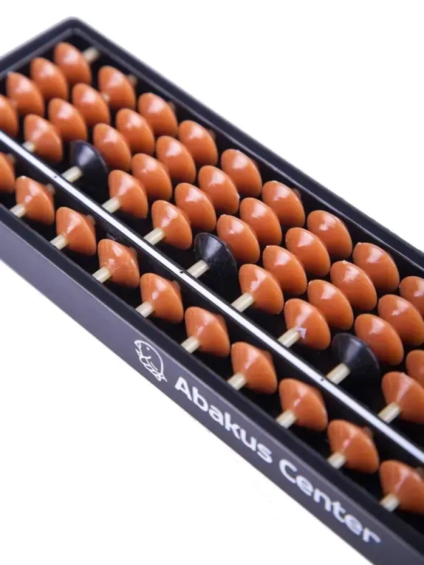 15-Rod Abacus for Mental Arithmetic with Logo