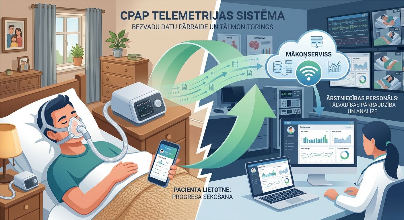 CPAP telemetrijas pakalpojums/mēnesis