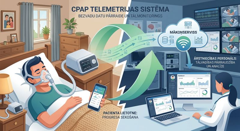 CPAP telemetrijas pakalpojums/mēnesis