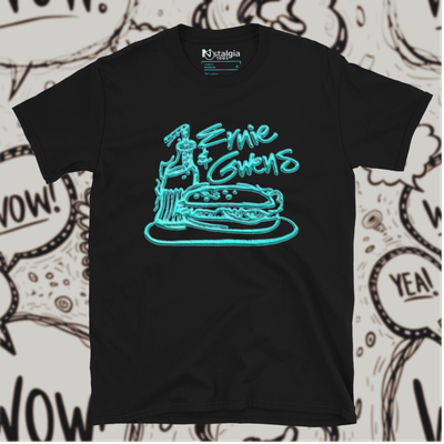 100% Cotton Black Unisex Softstyle T-Shirt for Ernie &amp; Gwens