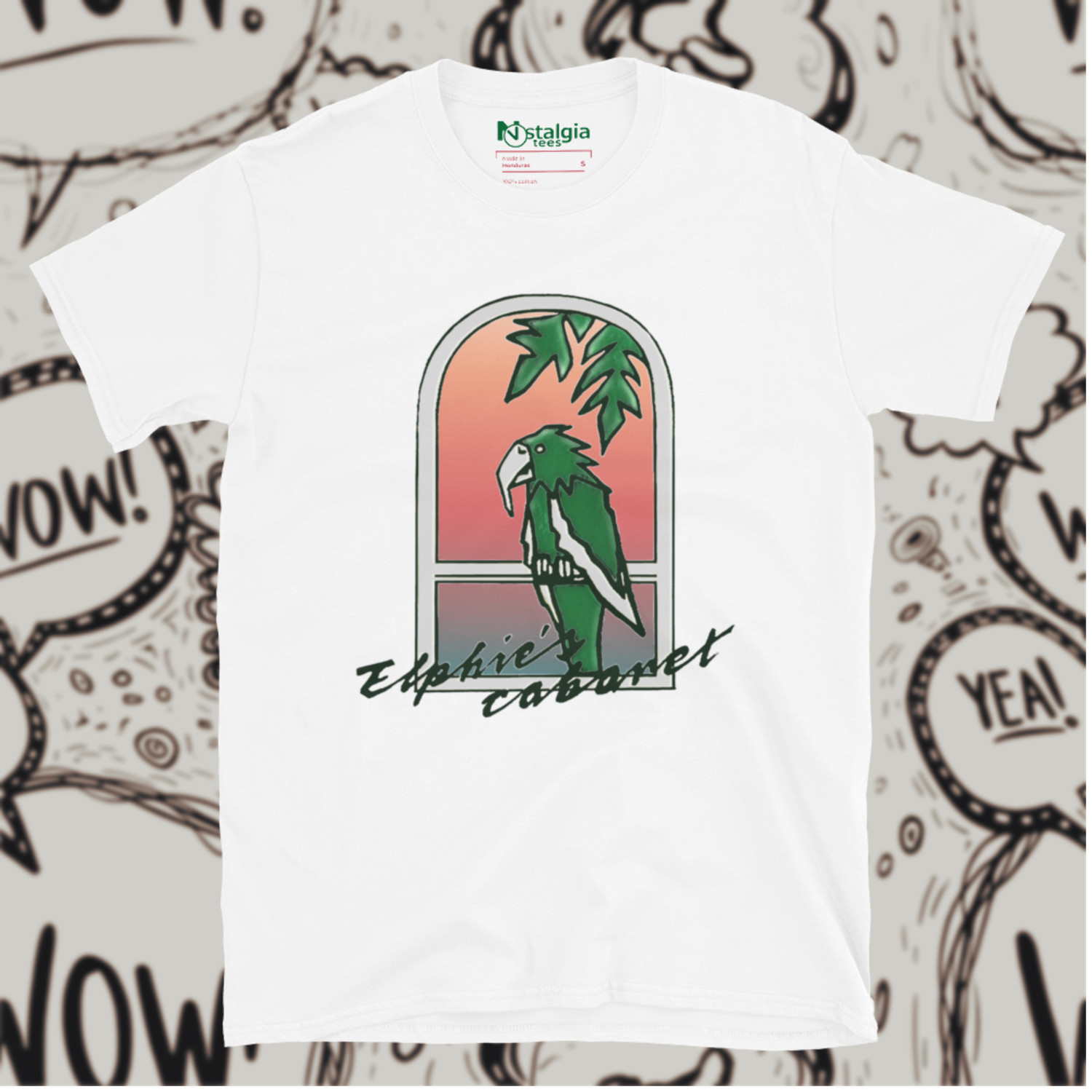 100% Cotton White Unisex Softstyle T-Shirt for Elphie&#39;s Cabaret