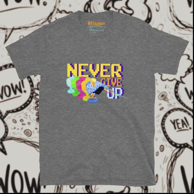 100% Cotton Blend Graphite Heather Unisex Softstyle T-Shirt for 80&#39;s Curling Rink