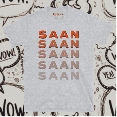 Cotton Blend Sports Grey Unisex Softstyle T-Shirt for Saan