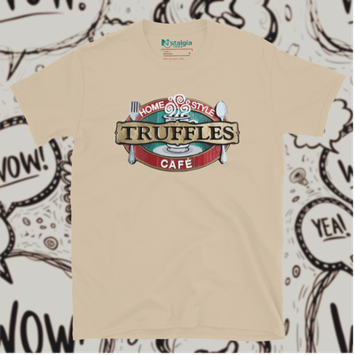 100% Cotton Sand Unisex Softstyle T-Shirt for Truffles Café