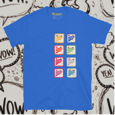 100% Cotton Blue Unisex Softstyle T-Shirt for Swim Badges
