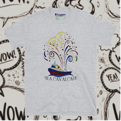 Cotton Blend Sports Grey Unisex Softstyle T-Shirt for Sea Cavalcade