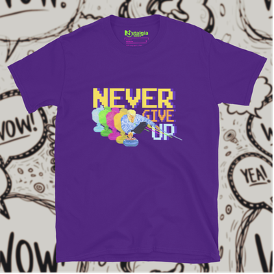 100% Cotton Purple Unisex Softstyle T-Shirt for 80's Curling Rink