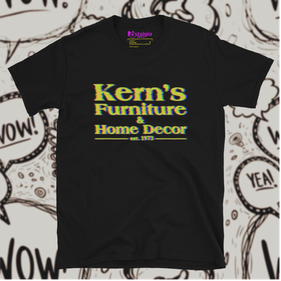 100% Cotton Black Unisex Softstyle T-Shirt for Kern's