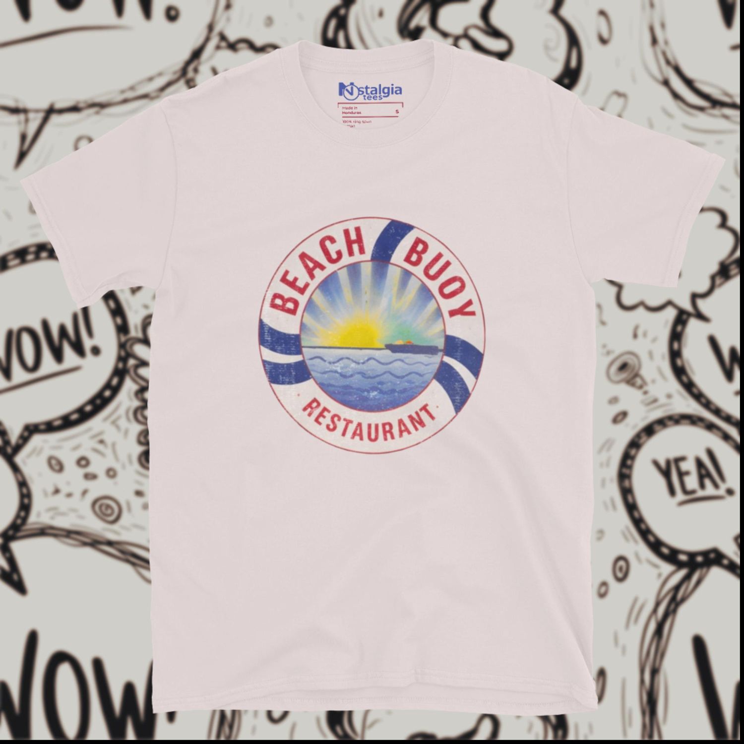 100% Cotton Ice Unisex Softstyle T-Shirt for Beach Buoy Restaurant